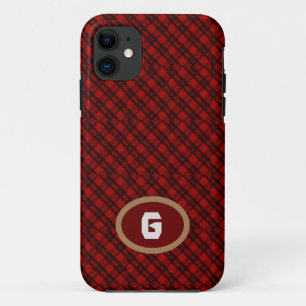 Modern Plaid Customise iPhone 11 Case
