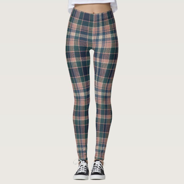 Modern Plaid Harmony Leggings (Front)