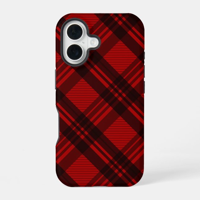 Modern Plaid  iPhone 16 Case (Back)