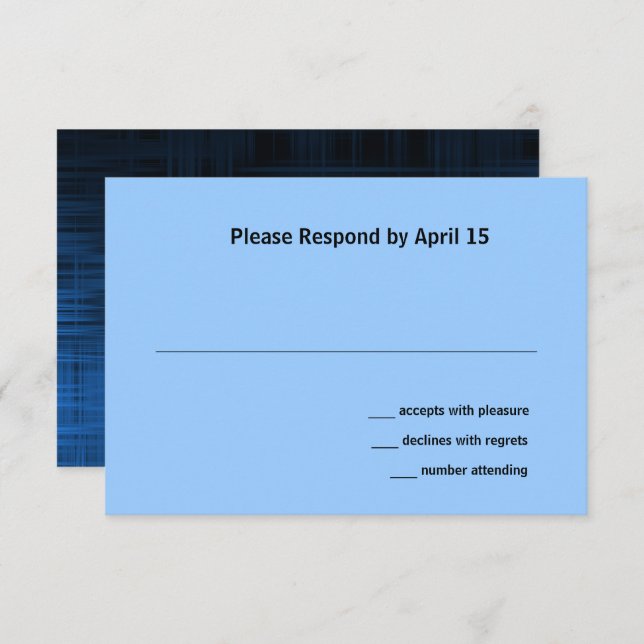 Modern Plaid RSVP Card (Front/Back)