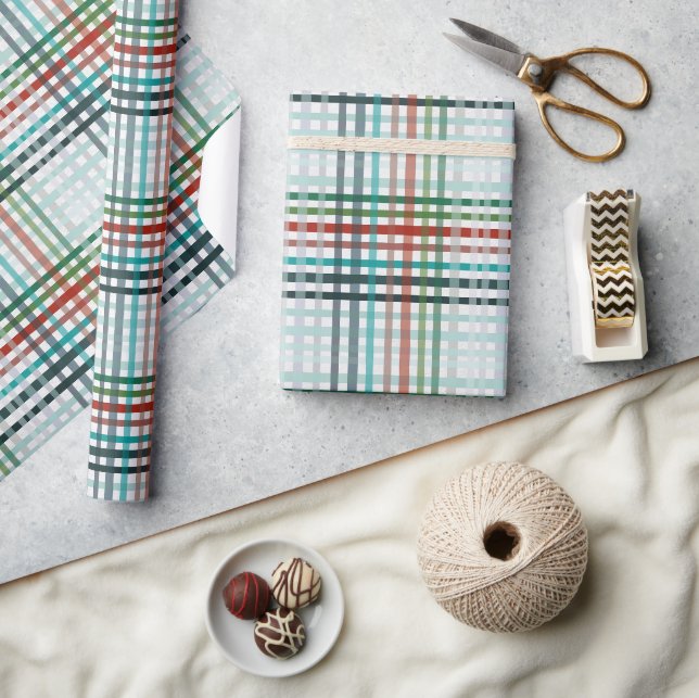 Modern plaid wrapping paper (Crafts)