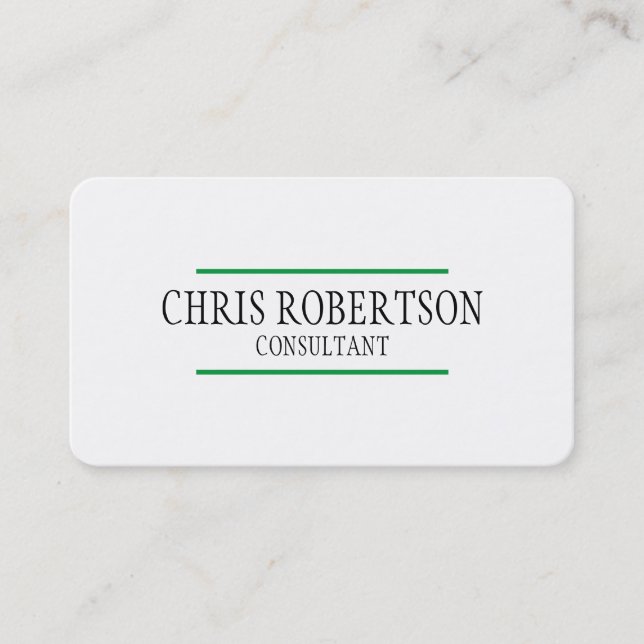 Modern Plain Attractive Two Sided Minimalist Business Card (Front)