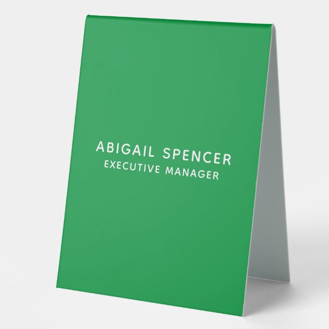 Modern Plain Classy Professional Kelly Green (Front)