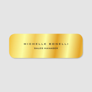 Modern Plain Custom Professional Name Position Name Tag