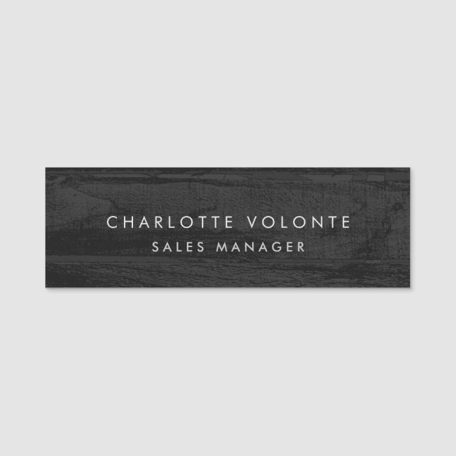 Modern Plain Custom Professional Name Position Name Tag (Front)