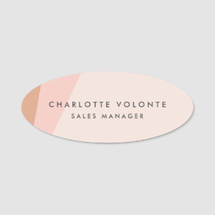 Modern Plain Custom Professional Name Position Name Tag