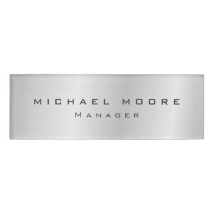 Modern Plain Custom Professional Name Position Name Tag