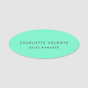Modern Plain Custom Professional Name Position Name Tag