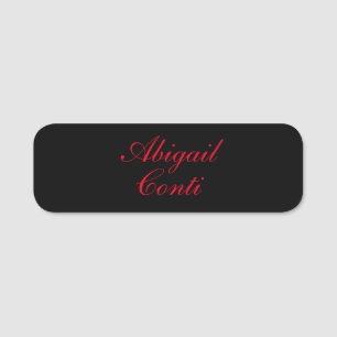 Modern Plain Custom Professional Name Position Name Tag