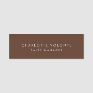 Modern Plain Custom Professional Name Position Name Tag