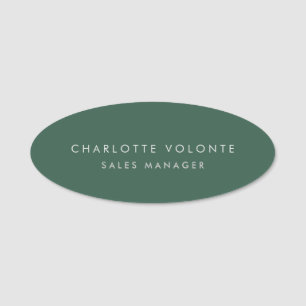 Modern Plain Custom Professional Name Position Name Tag