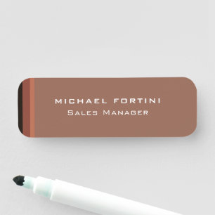 Modern Plain Custom Professional Name Position Tag