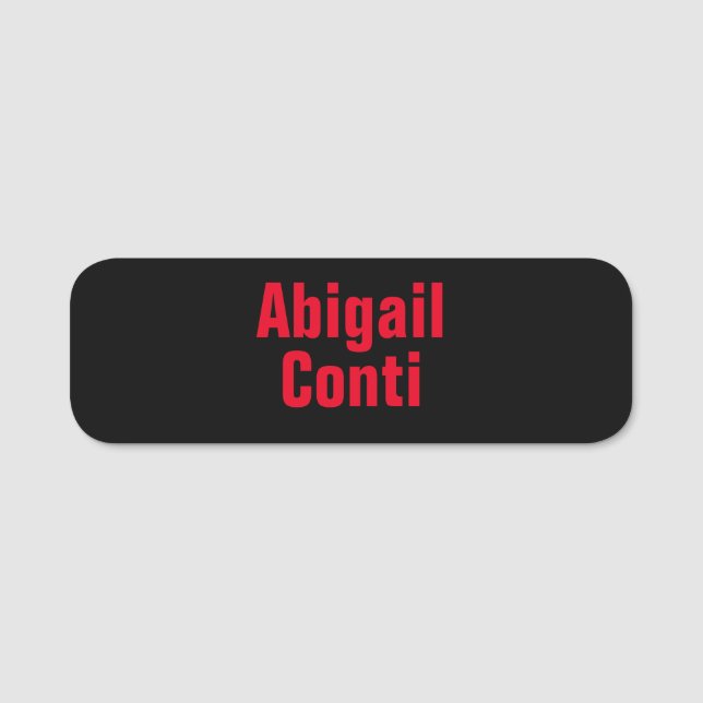 Modern Plain Custom Professional Name Position Tag (Front)