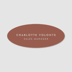 Modern Plain Custom Professional Name Position Tag