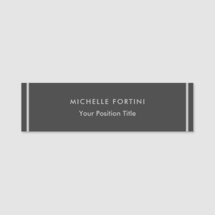 Modern Plain Custom Professional Name Position Tag