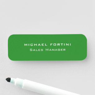 Modern Plain Custom Professional Name Position Tag