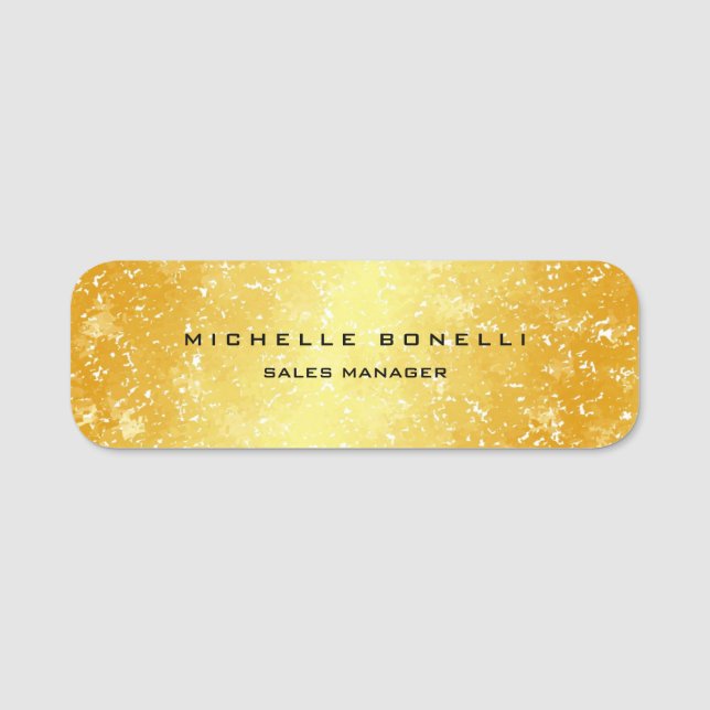Modern Plain Custom Professional Name Position Tag (Front)