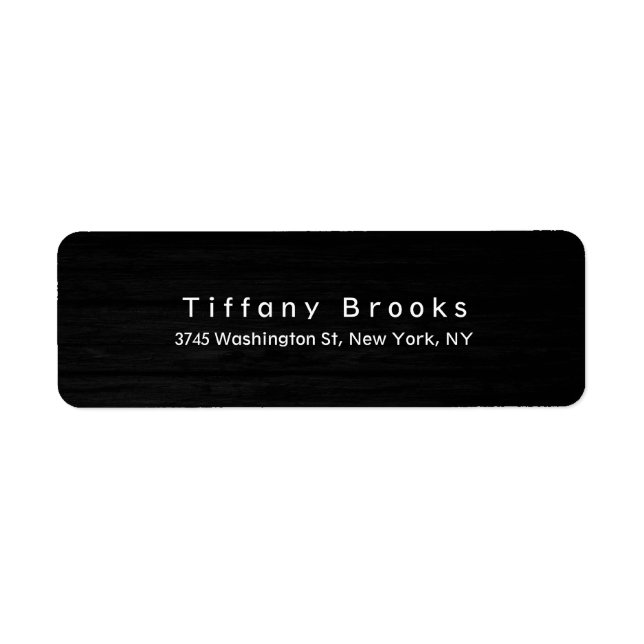Modern Plain Elegant Grey Custom Return Address Label (Front)