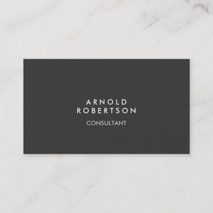 Modern Plain Grey Trendy Business Card