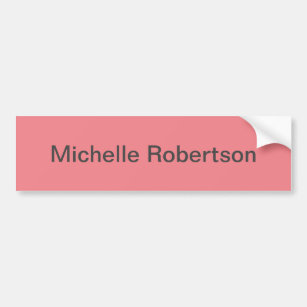 Modern Plain Minimalist Add Own Name Bumper Sticker