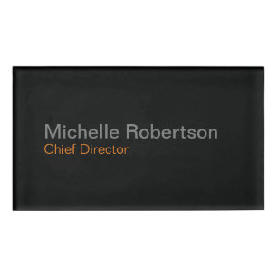 Modern Plain Minimalist Add Own Name Name Tag