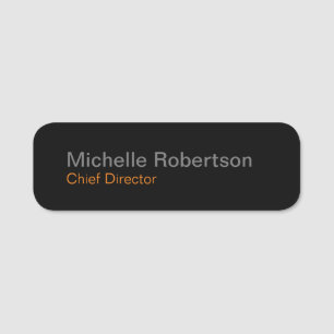 Modern Plain Minimalist Add Own Name Name Tag