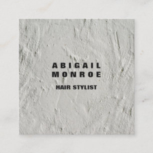 Modern Plain Minimalist Professional Grey Wall Square Business Card