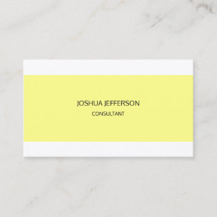 Modern Plain Minimalist Two Sided Business Card