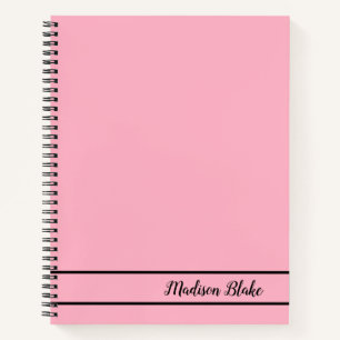 Modern Plain Pastel Pink Notebook