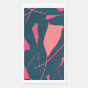 Modern plain pink    paper guest towels napkin