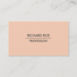 Modern Plain Professional Orange Business Cards