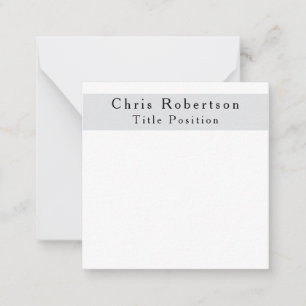 Modern Plain Simple Black Grey White Minimalist Card