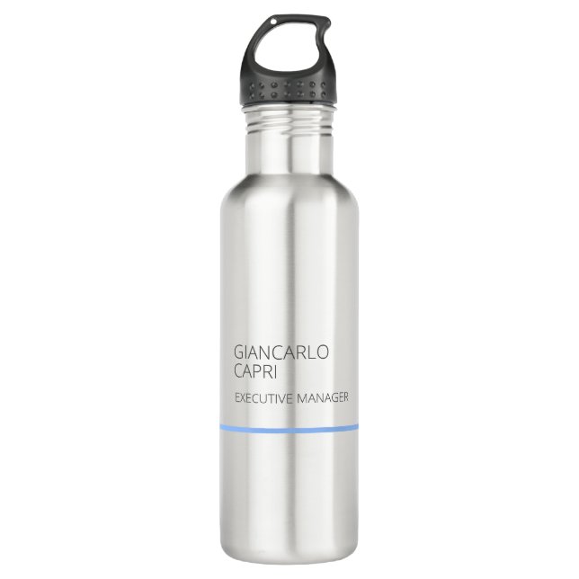 Modern Plain Simple Minimalist 710 Ml Water Bottle (Front)