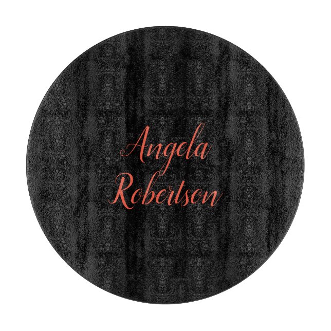 Modern plain simple minimalist add name cutting board (Front)