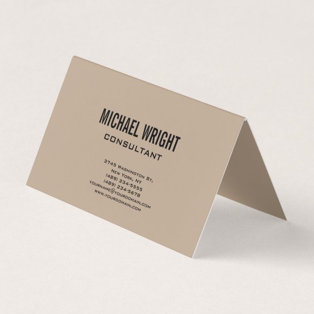Modern Plain Simple Minimalist Business Card (Front)