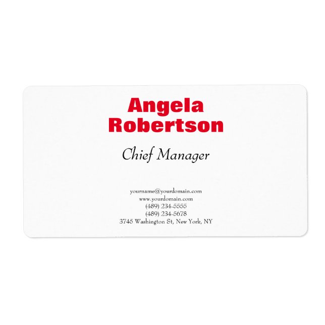 Modern plain simple minimalist red white (Front)