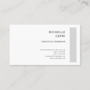 Modern Plain Simple Minimalist Style Contemporary Business Card