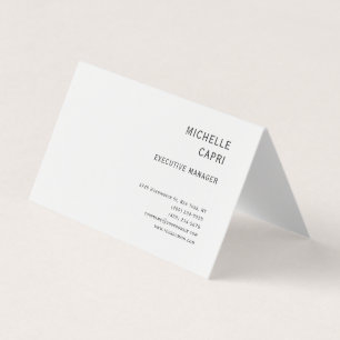 Modern Plain Simple Minimalist Style Contemporary Business Card