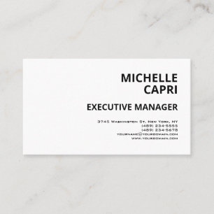 Modern Plain Simple Minimalist Style Contemporary Business Card