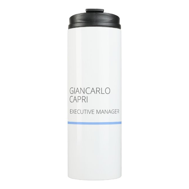 Modern Plain Simple Minimalist Thermal Tumbler (Front)
