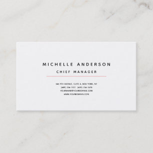 Modern Plain Simple Professional Minimalist Business Card