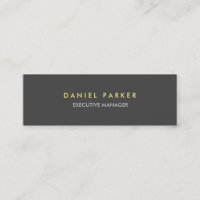 Modern Plain Slim Grey Exevutive Manager Director