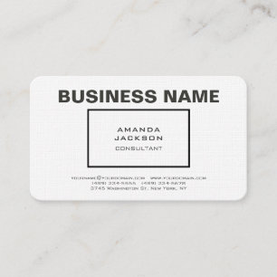 Modern Plain Trendy Contemporary Minimalist Design Business Card