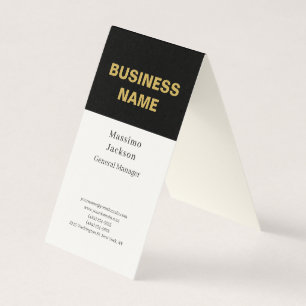 Modern Plain Trendy Vertical Minimalist Gold Cream Business Card