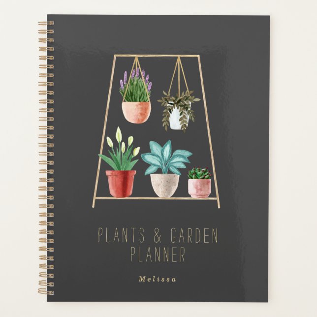 Modern Plants and Garden Personalised Planner (Front)