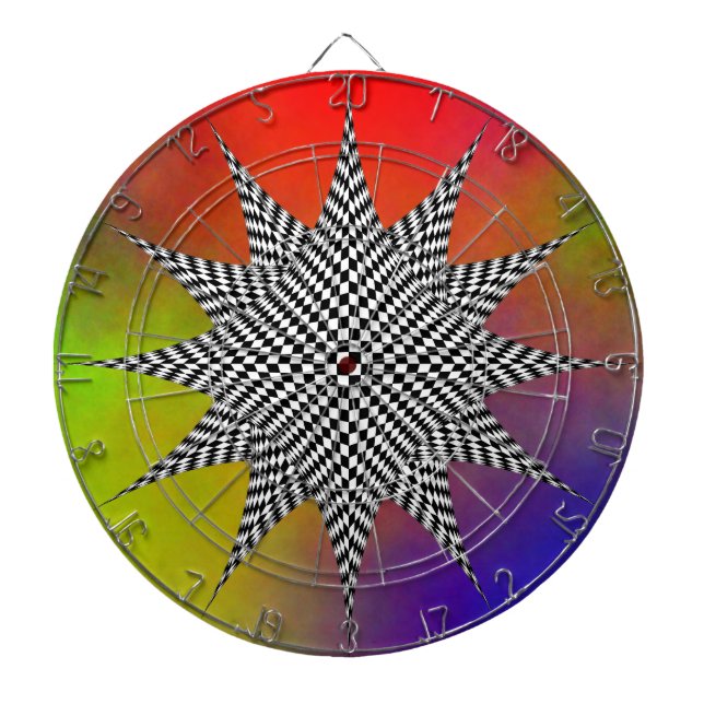 Modern Plasma by Kenneth Yoncich Dartboard (Front)