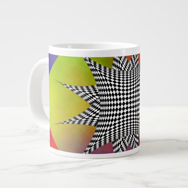 Modern Plasma by Kenneth Yoncich Large Coffee Mug (Front Left)