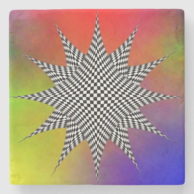 Modern Plasma by Kenneth Yoncich Stone Coaster (Front)