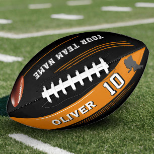 Modern Player Team Name Number Silhouette Football