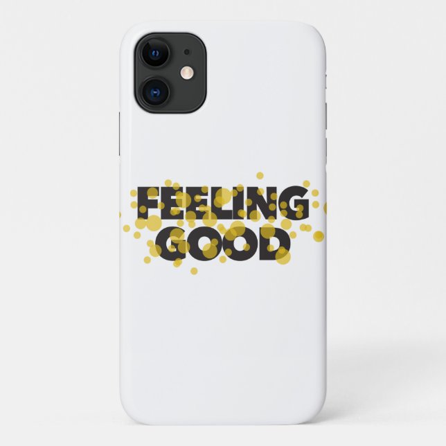 Modern, playful, cheerful design of Feeling Good Case-Mate iPhone Case (Back)